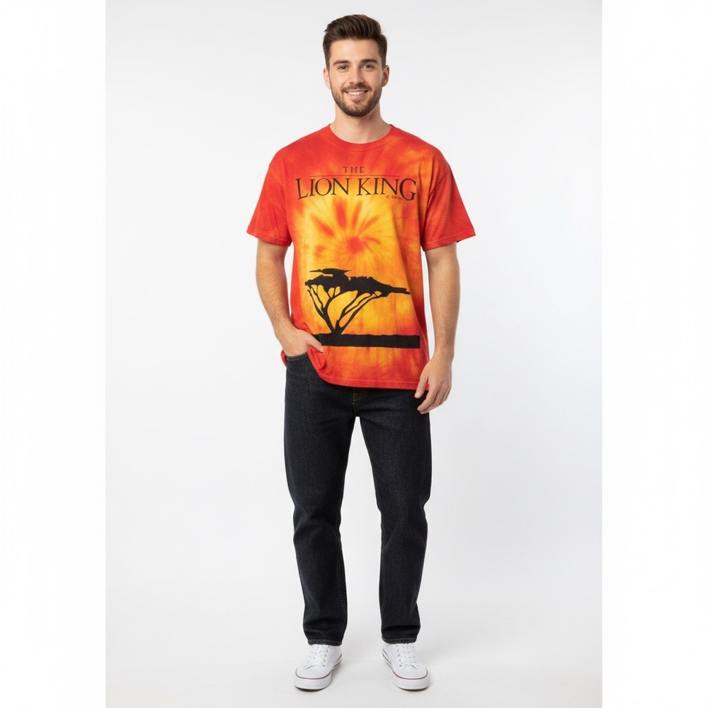 Disney Lion King NWT VTG Tie Dye Short Sleeve Crewneck Boxy T-Shirt Unisex Shirt